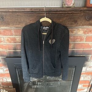 Golden Goods Custom Sonoma dk grey Hoodie with Heart Patch